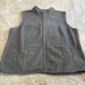 Karen Jordan Sport 1x Grey Fleece Vest